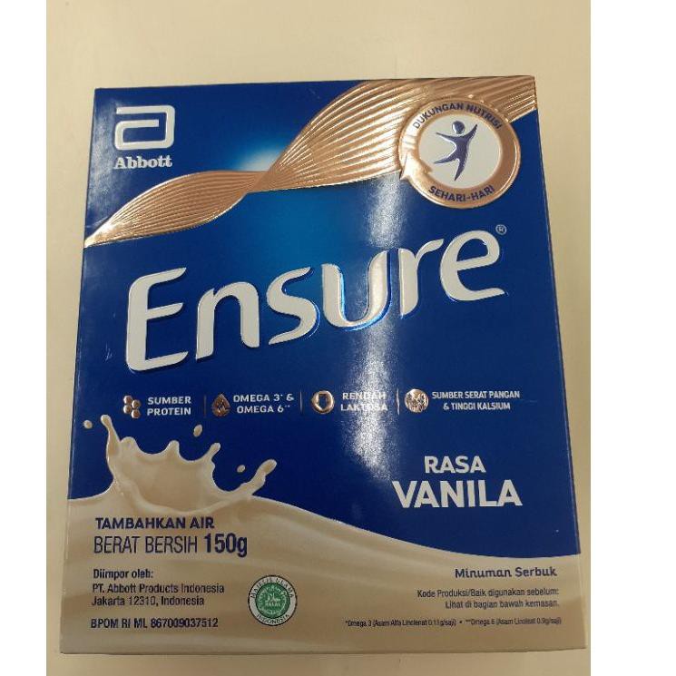 

Terlaku. SNZVU [NEW] Susu ENSURE Vanilla 150gr () Bayar Di Tempat