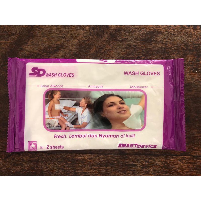 waslap antiseptik / wash gloves / tissue antiseptik / tisu mandi SD