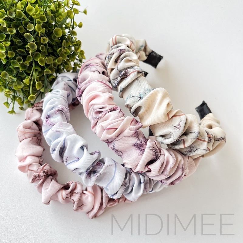 Bando scrunchie |Bando Awan motif ala korean style|Bando Scrunchie Shakira MARBLE Shine|Bando Korea