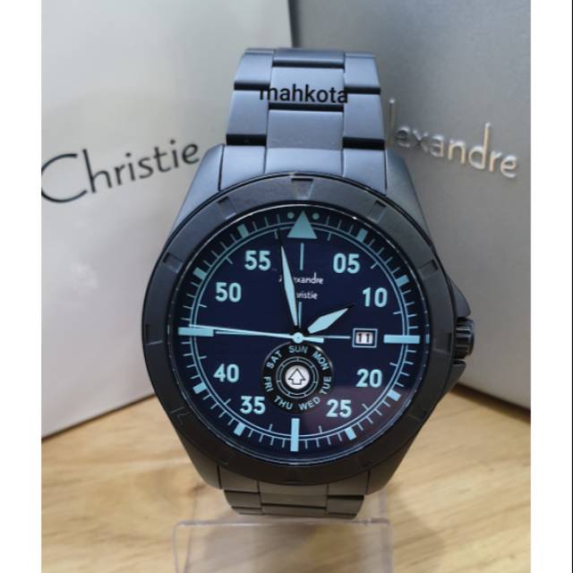 Jam tangan Pria Alexandre Christie AC 6537 ME Hitam biru