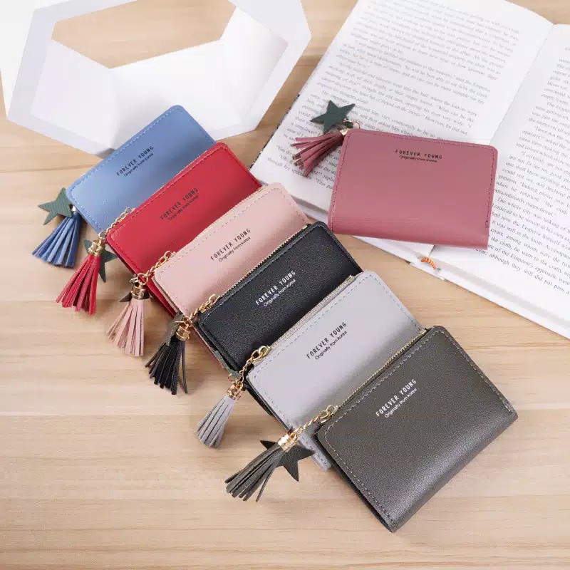 ( Fy ) COD DOMPET IMPORT DOMPET LIPAT WANITA DOMPET LIPAT MINI DOMPET MURAH DOMPET IMPORT REAL PIC