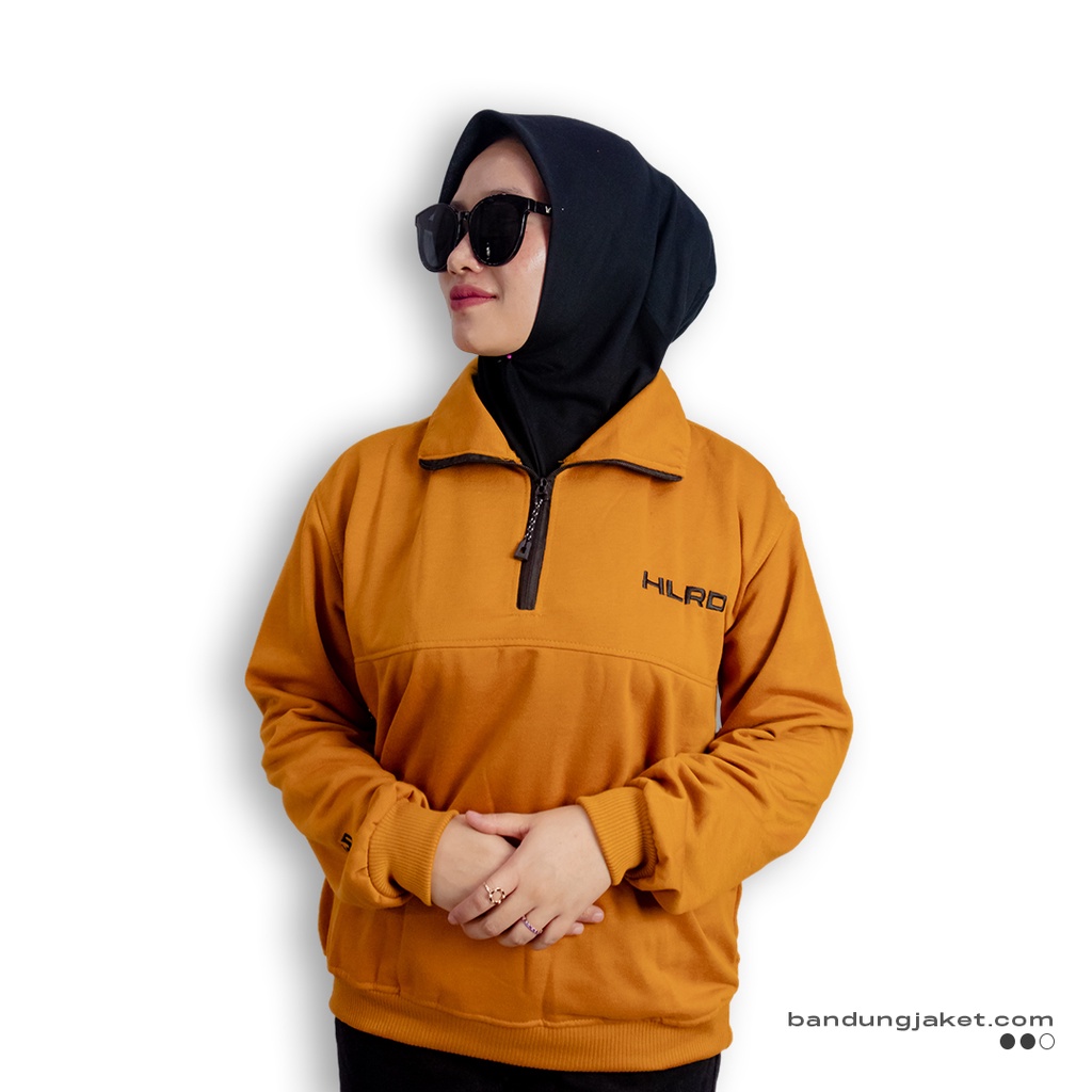 Holyrider Turtleneck Zipper  Mustard Blue Nevy II Sweater kerah tinggi trendy