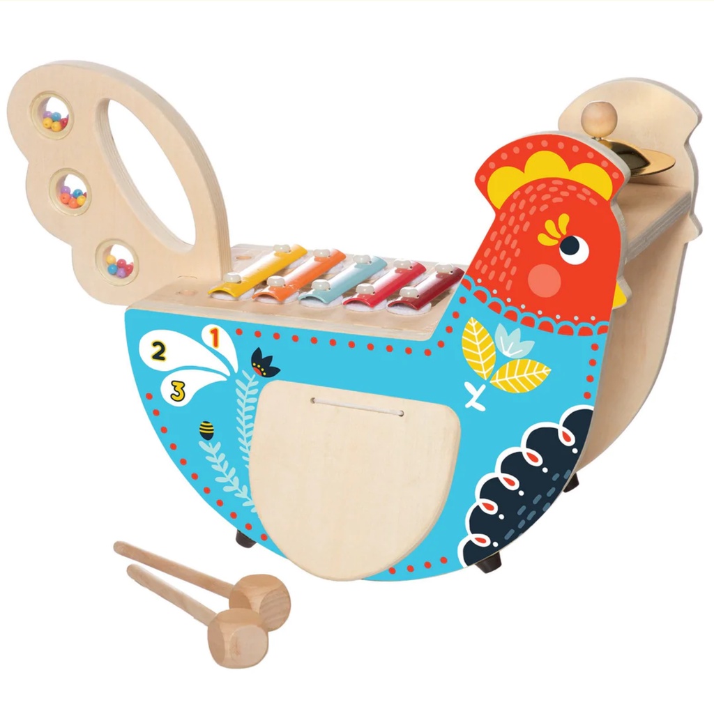 Manhattan Toy Musical Chicken - Wooden Montessori Toys Kids Baby Anak Bayi Balita Mainan Edukasi Kayu Musik