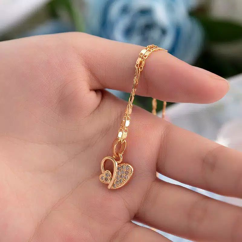 Kalung wanita.kalung lapis emas.kalung imitasi xuping titanium