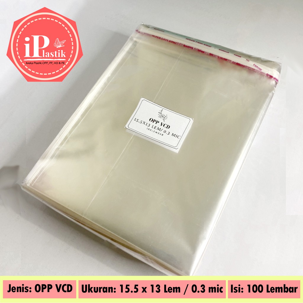 

Plastik OPP Seal Lem CD / OPP VCD/ OPP Souvenir 15,5 x 13 + Lem
