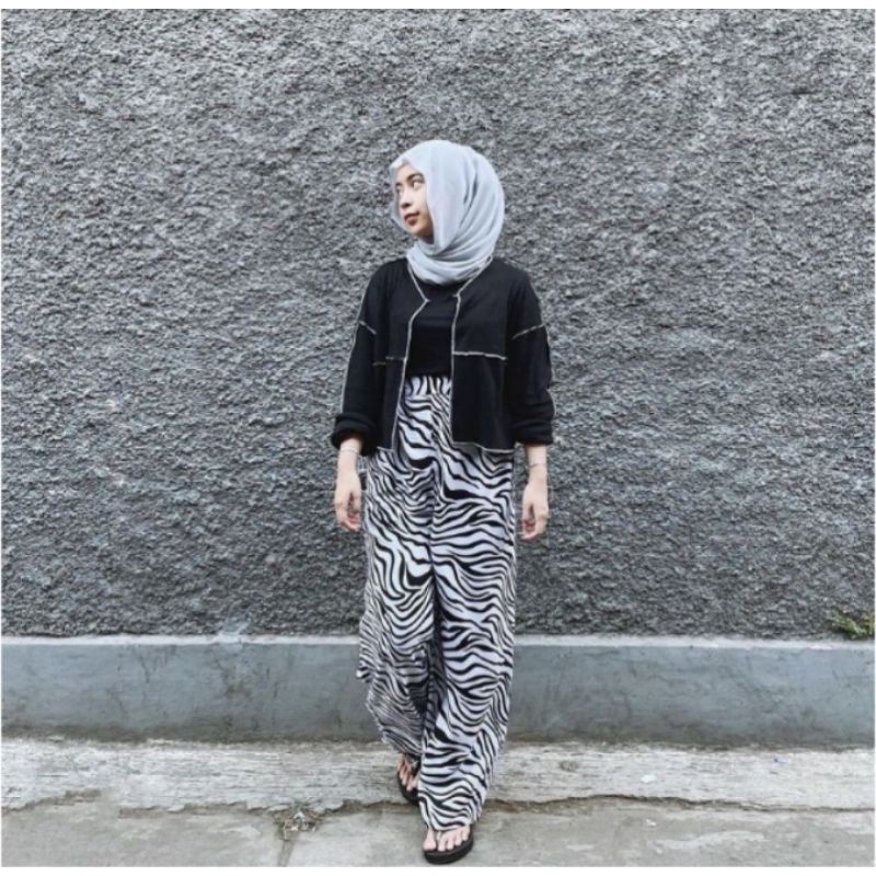 Nukitu - Celana Kulot Zebra / Celana Kulot Wanita