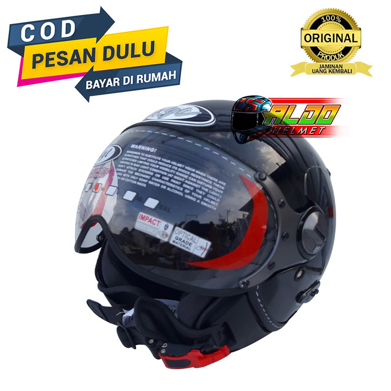 HELM KYT ELSICO HELM KYT TERBARU HELM KYT ELSICO SOLID BLACK METALIC