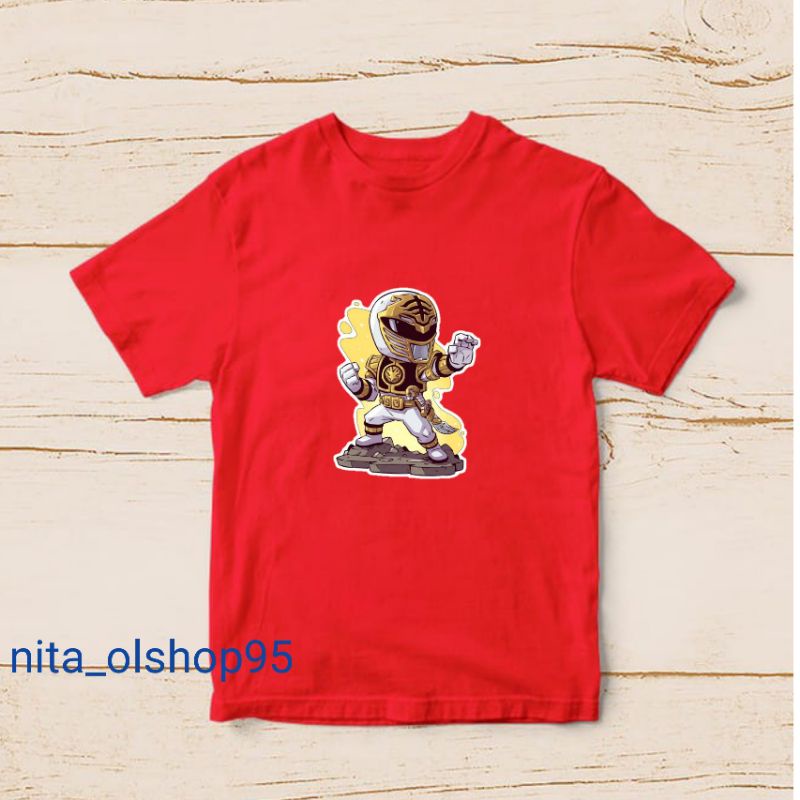 kaos anak super Hero power ranger