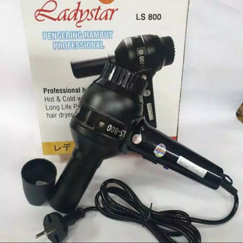 Hairdyer Rambut LADYSTAR LS 800 Alat Pengering Hair dryer Murah Bagus Panas Dingin Herdrayer Ori