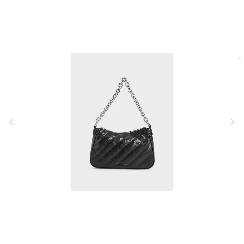 Tas Charles & Keith Panelled Chain Handle Crossbody Bag