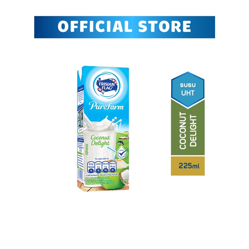 

Frisian Flag Susu Cair Uht Coconut Delight 225Ml - Alhanan/04
