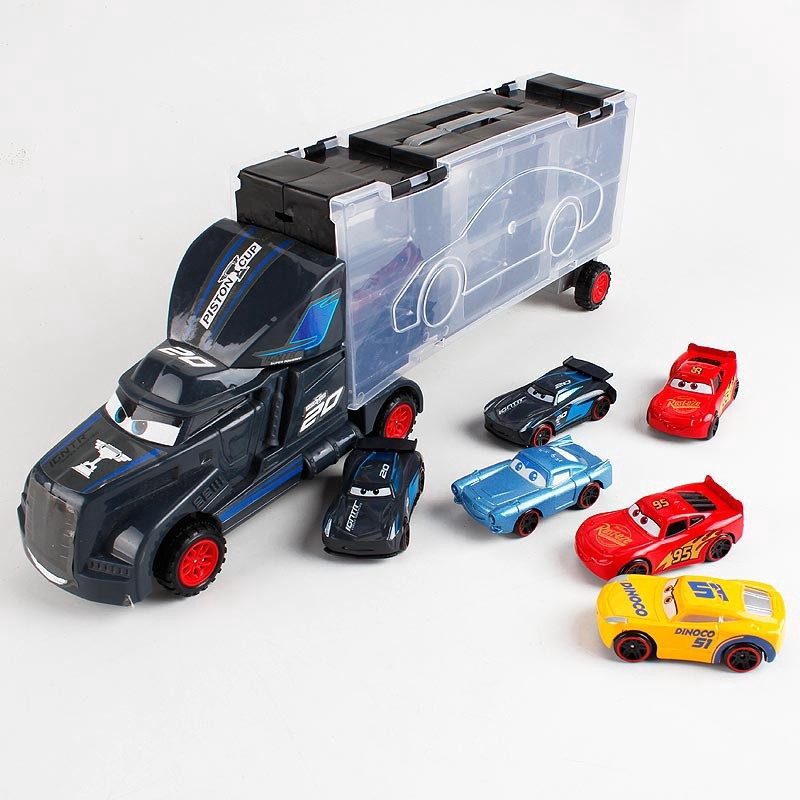 6pc Alloy Cars 2 Lightning McQueen Racer Car&amp;Mack Truck Kids Toy Collection Set Gifts