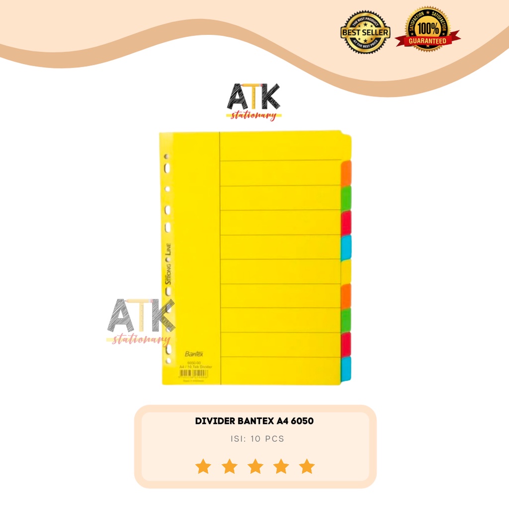 

Divider Pembatas A4 Bantex 6050 10 Warna atk