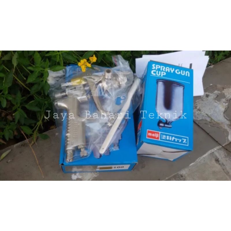 spray gun MEIJI F-100 Spray Gun Original Set Tabung Atas