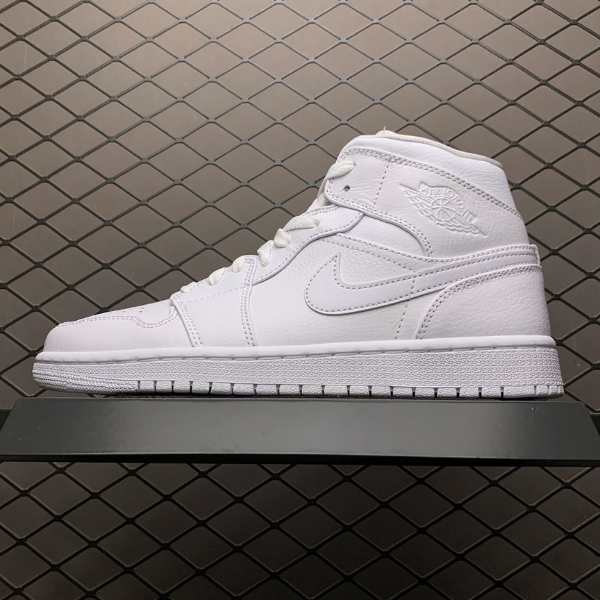 Air Jordan 1 (Mid) Triple White  '44 (Preloved)