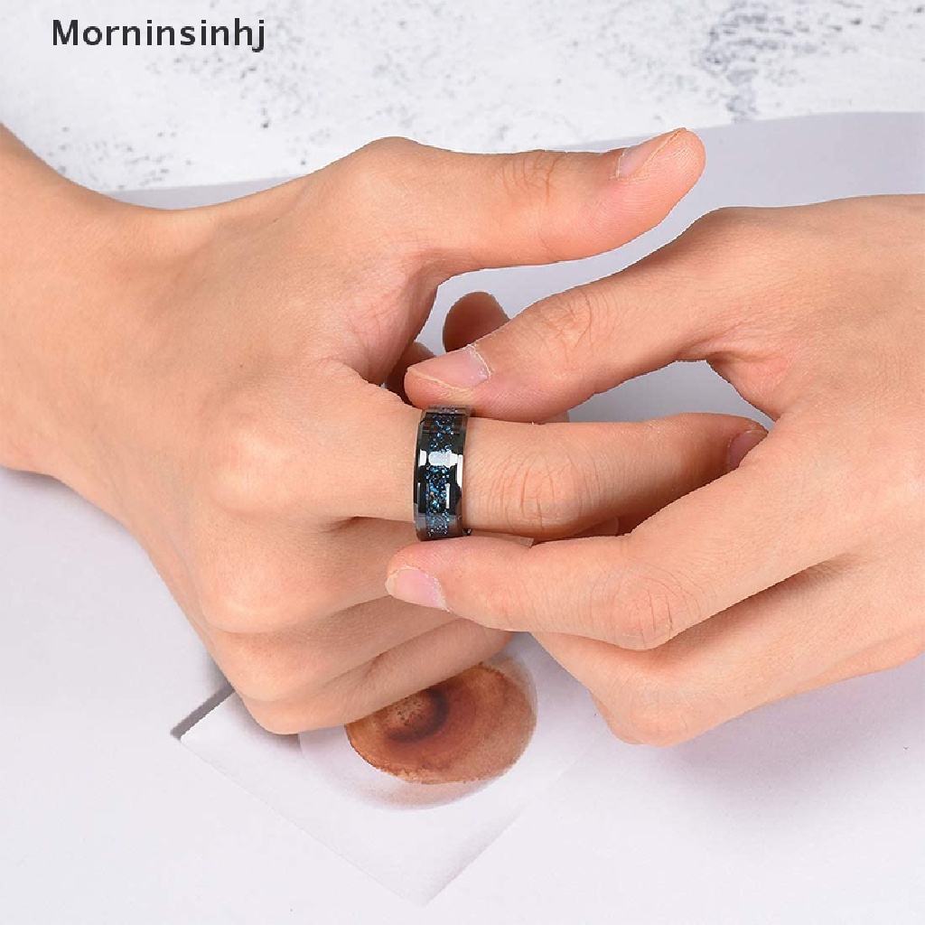 Mornin Cincin Bahan Tungsten Stainless Steel Diameter 8mm Untuk Pria