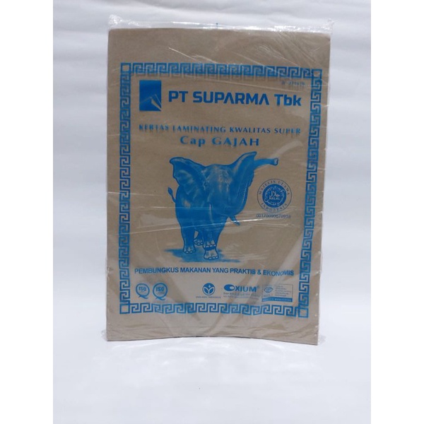 Kertas bungkus Nasi merk Gajah Biru/ gajah pink kertas nasi coklat isi 250 lembar