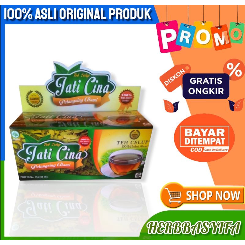 Teh Celup Jati Cina Pelangsing 100% Herbal Alami Asli