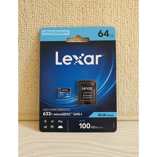 Lexar High-performance Micro SD 64GB class 10 100MB/s 633x ₱♩