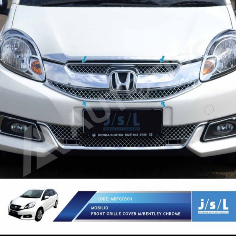 Grill depan bentley Mobilio chrome