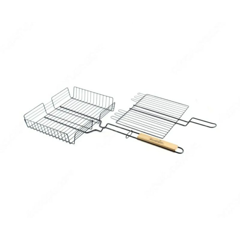 penjepit daging panggang bbq char broil grilling basket