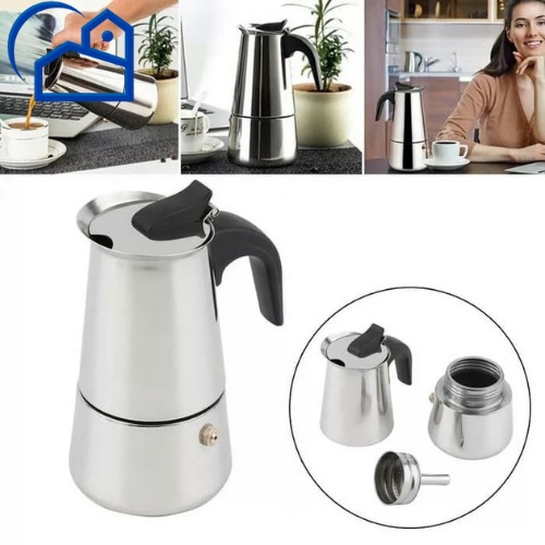 Espresso Maker Moka Pot Stainless Teko Kopi  / Teko Kopi Espresso Stainless Steel  8006