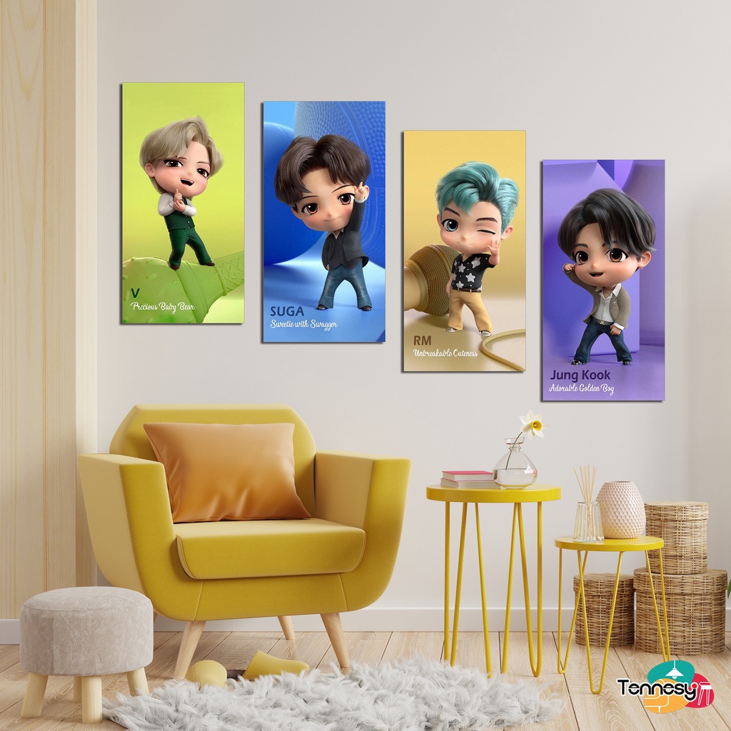 HIASAN DINDING BTS TINYTAN 10x20CM ARMY DECOR WALL DECOR PAJANGAN POSTER DEKORASI DINDING KAMAR RUMAH