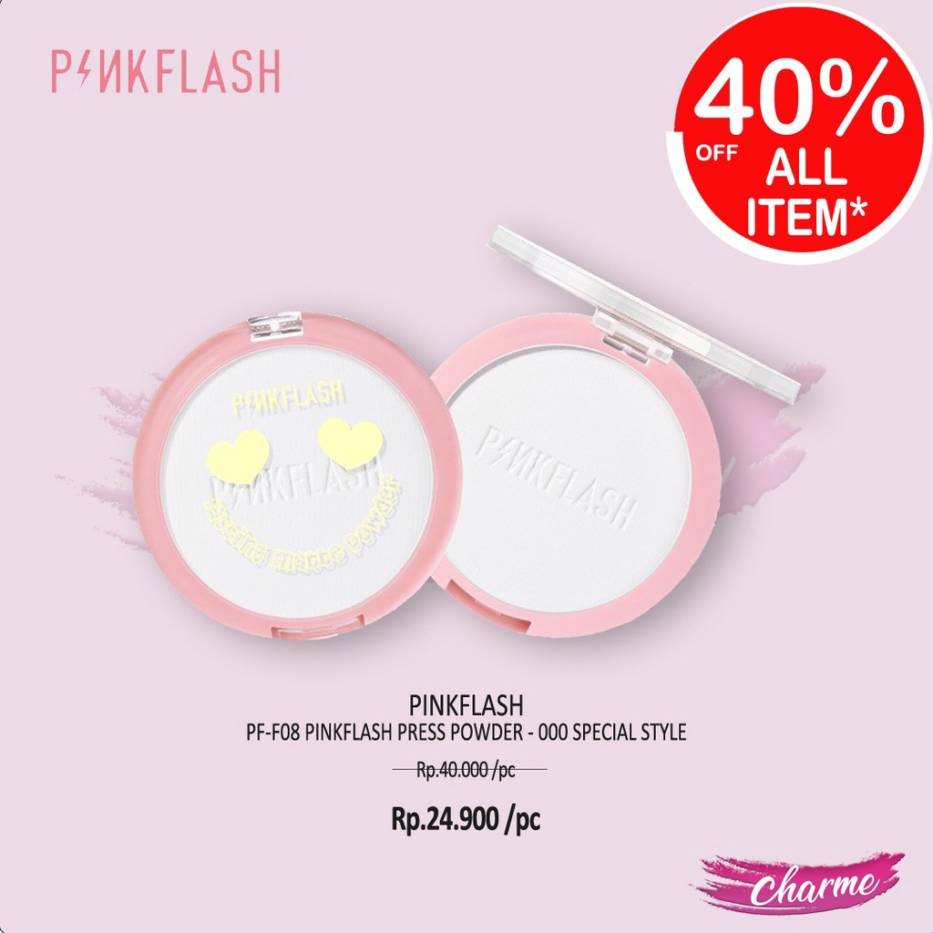 (READY &amp; ORI) Pinkflash Press Powder Special Style Bedak PF08 PF 08 F08