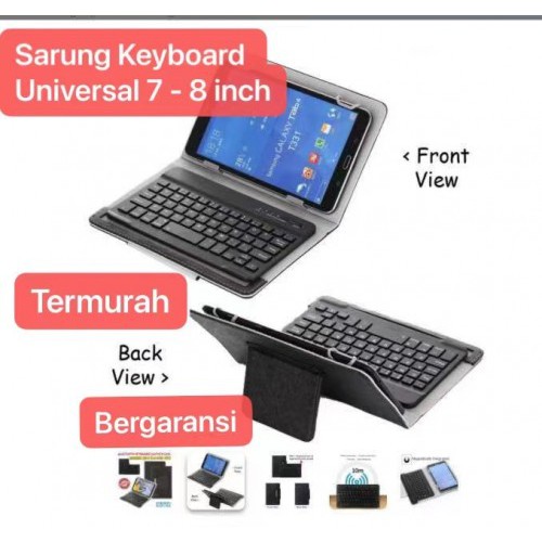 SK-02 7 INCH sampai 8.5 Inch Universal Sarung Bisa Kombinasikan Dengan Keyboard Wireless Bluetooth Tablet Leather Case Tablet Folio Ada Pilihan Keyboard Touchpad