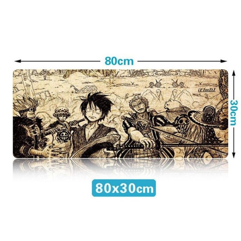 Mousepad One Piece XL Mousepad panjang 80x30cm Mousepad gaming jahit