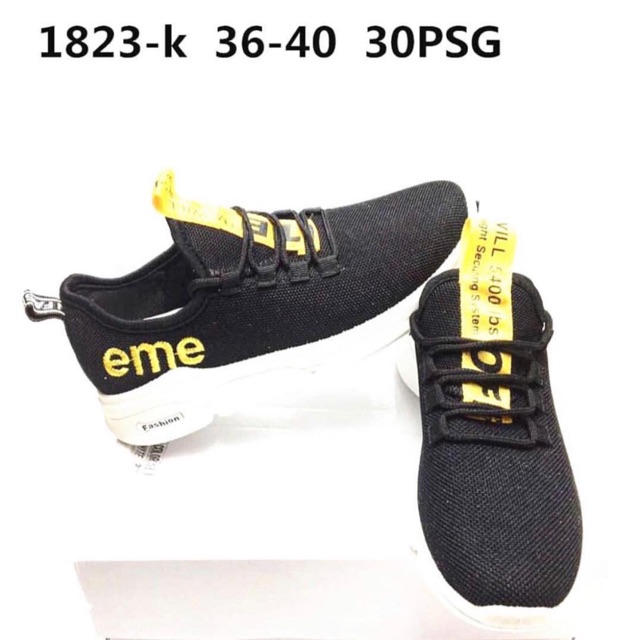 Kets SUPREME 1823 PREMIUM Hitam lidah Kuning