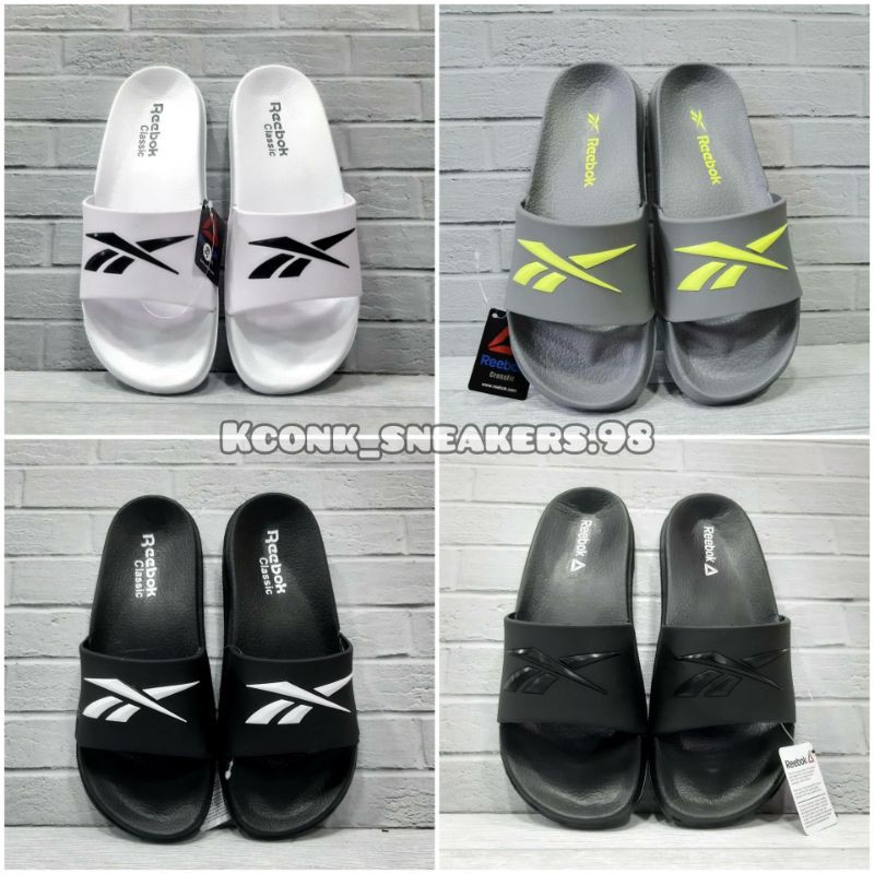 Sandal Rebook Sandal Slide Casual Pria Sendal Slide Sandal Reebook Flip Flop Grade Original BNIB