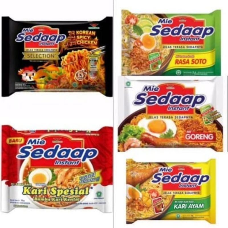 Jual Mie Sedaap Instant Mi Goreng Soto Kari Spesial Selection Korean