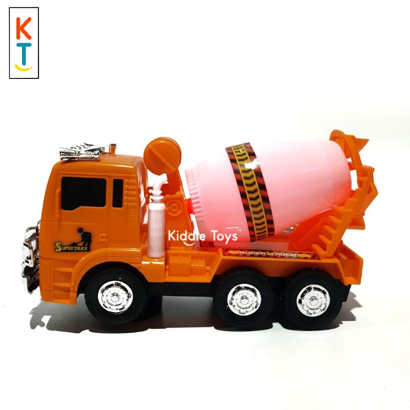 mainan miniatur super truk molen baterai