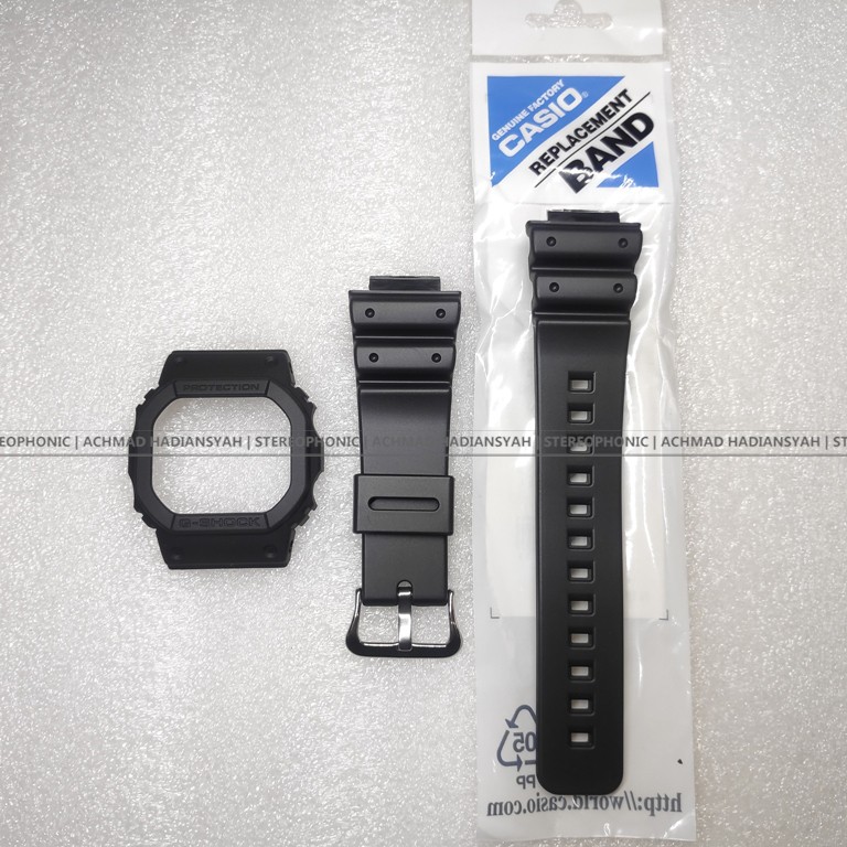 NEW ORIGINAL CASIO.. Black Doff BnB DW5600BB BnB DW5600e BnB DW5600 - Bezel dan Strap DW5600