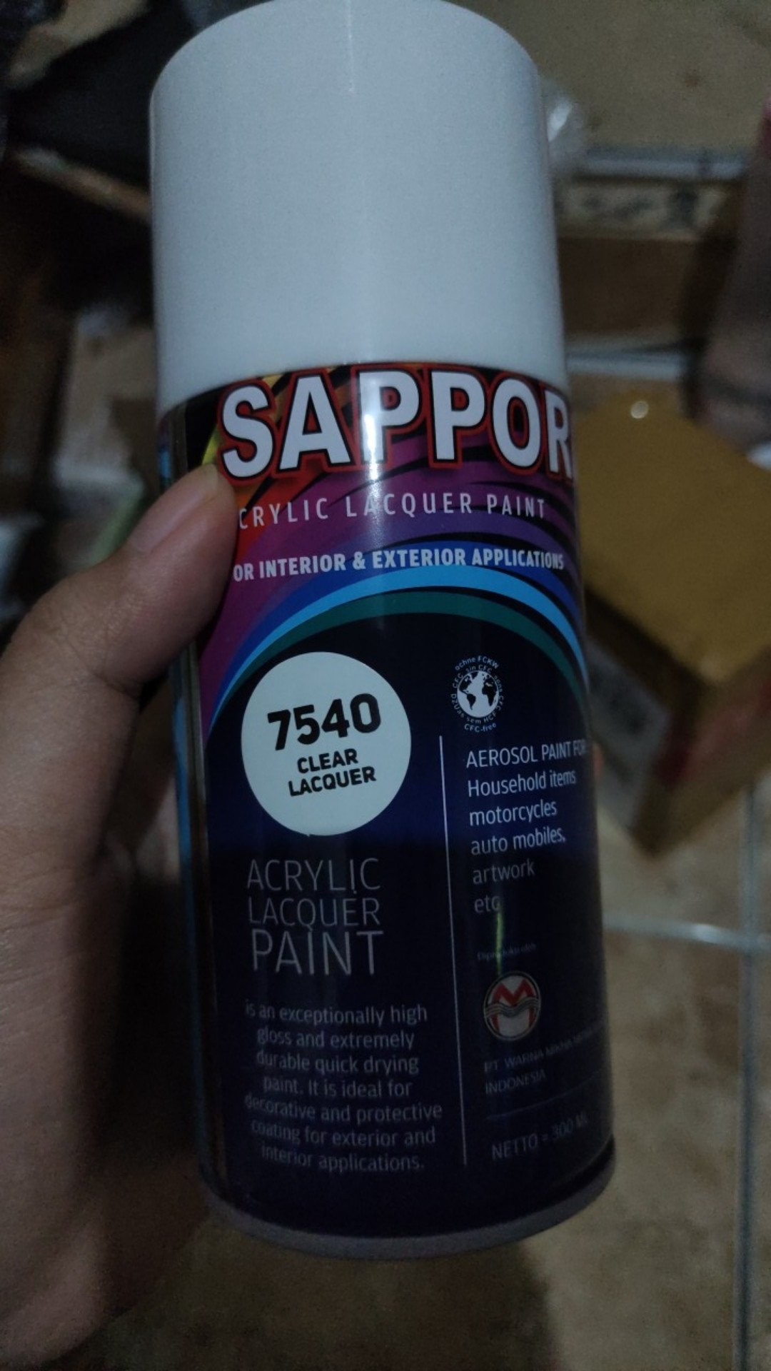 Cat Semprot Clear Lacquer 7540 Bening Sapporo Spray Pylox Pilox 300 Ml