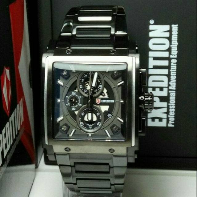 Jam tangan Pria Expedition 6731 Full Black Original