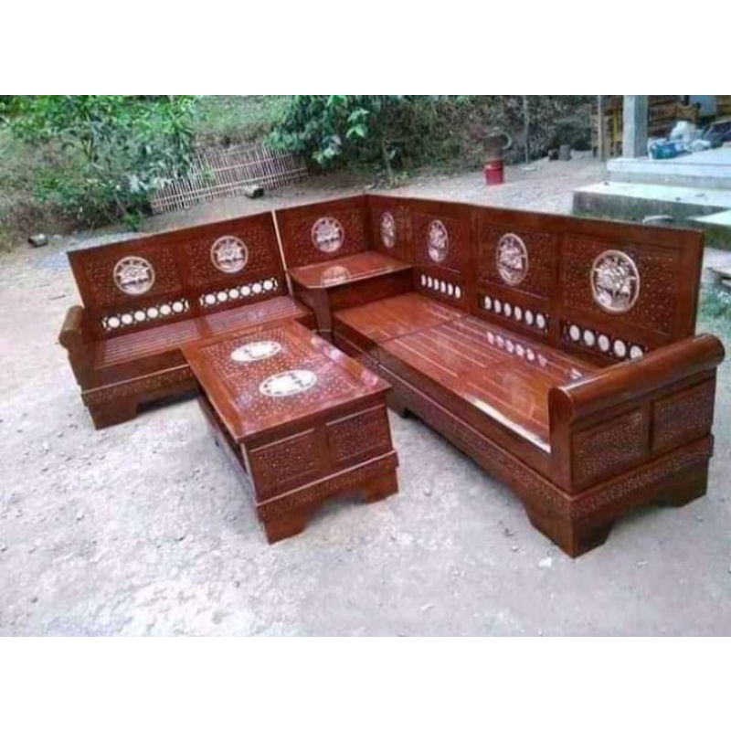 kursi sudut jati / sudut gelung