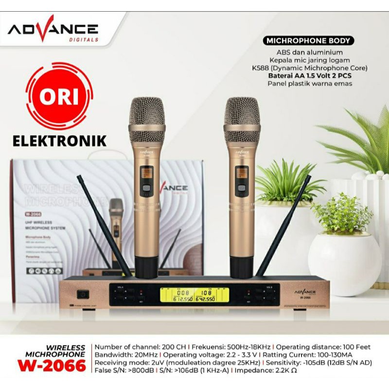 ADVANCE WIRELESS MICROPHONE W-2066