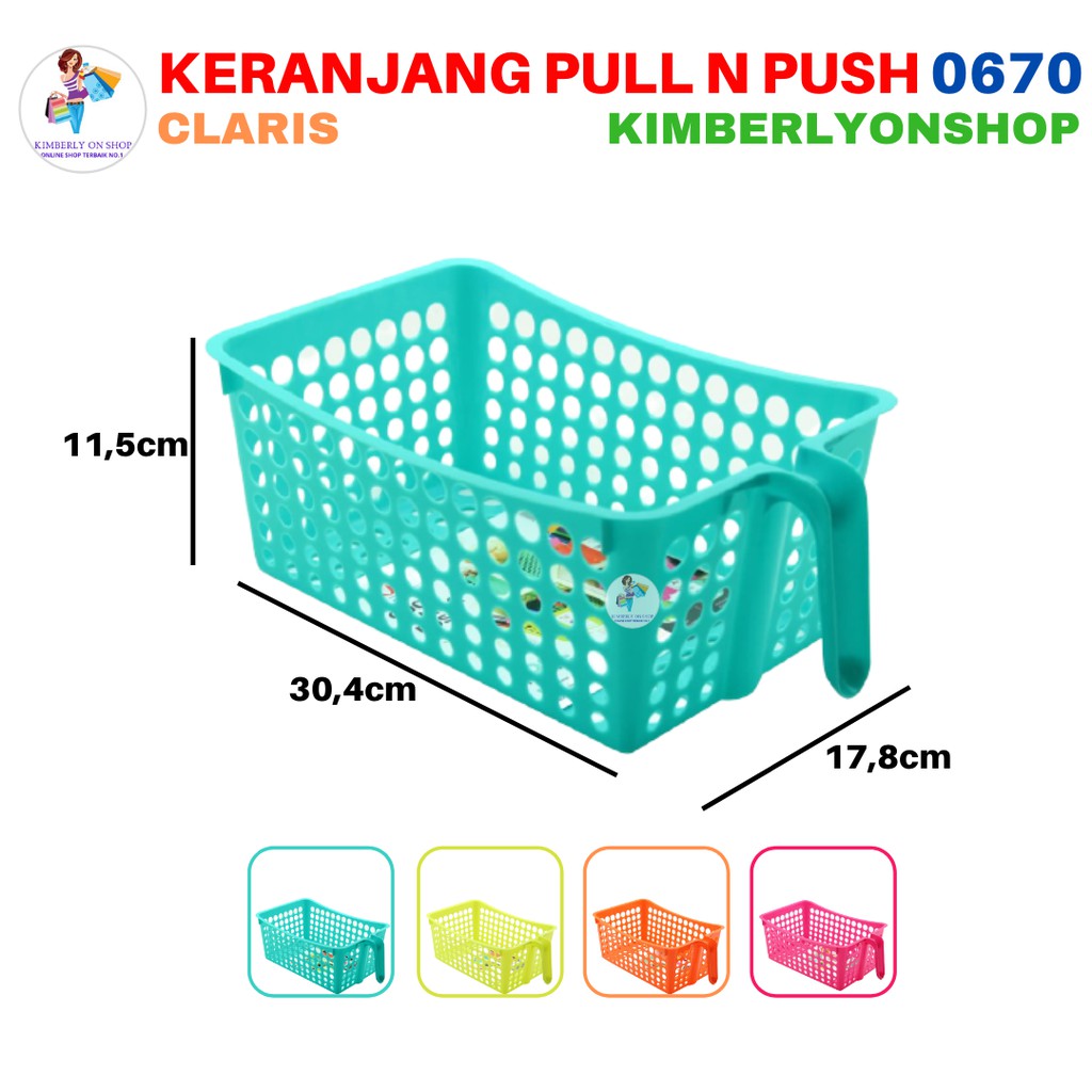 Kimberlyonshop Keranjang Penyimpanan Serbaguna Pull n Push 0670 Claris