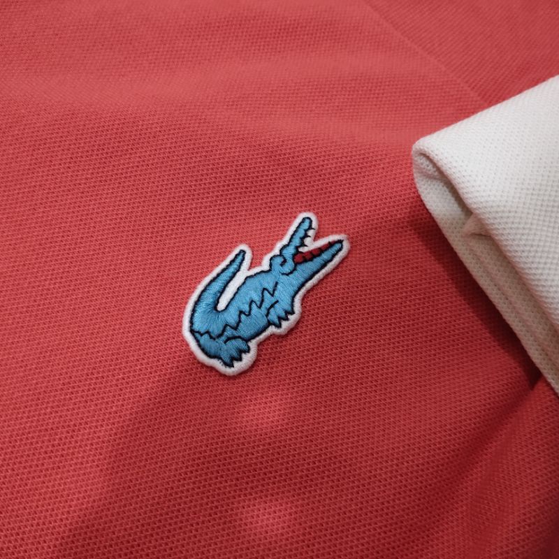Polo Shirt Lacoste Live Blue Logo Second Original Preloved