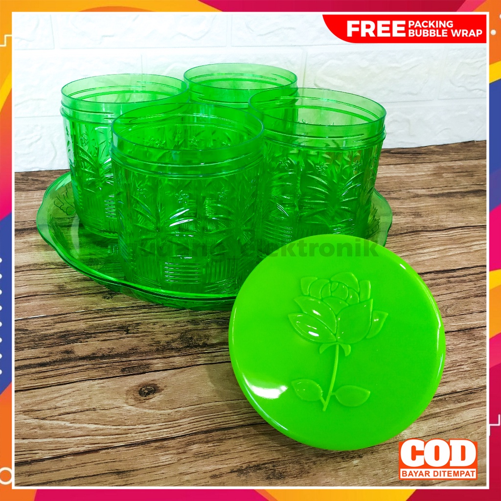 Toples Set Cantik Geneva Isi 4 pcs Toples + 1 Nampan toples lebaran Toples Kue Toples Estetik