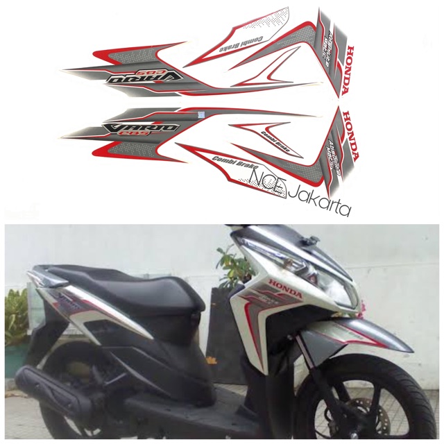 STIKER STRIPING VARIO TECHNO CBS 2010 PUTIH