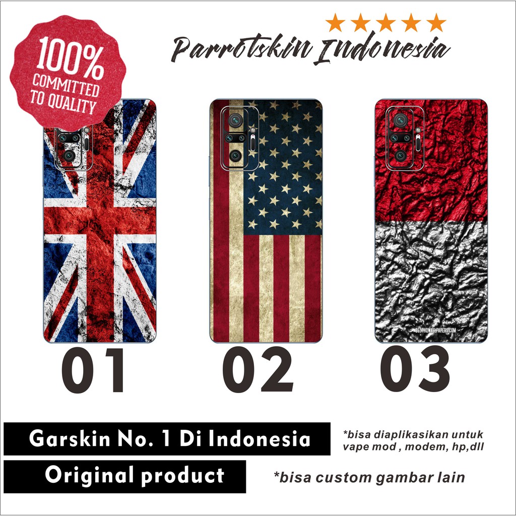 Garskin skin Xiaomi Redmi Note 10 10 pro Flag USA UK INDO Style