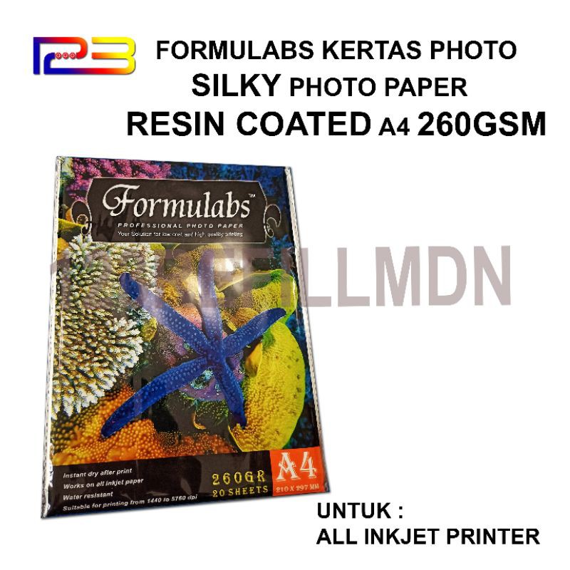 

FORMULABS KERTAS PHOTO PAPER SILKY RC 260GSM