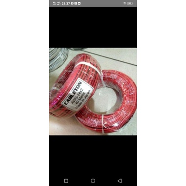 Kabel Awg 2x24 1rol panjang 40meter serabut tembaga putih