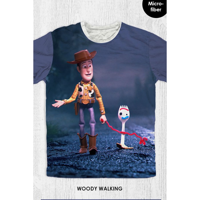 Baju Kaos Anak & Dewasa Toy Story - Woody Walking