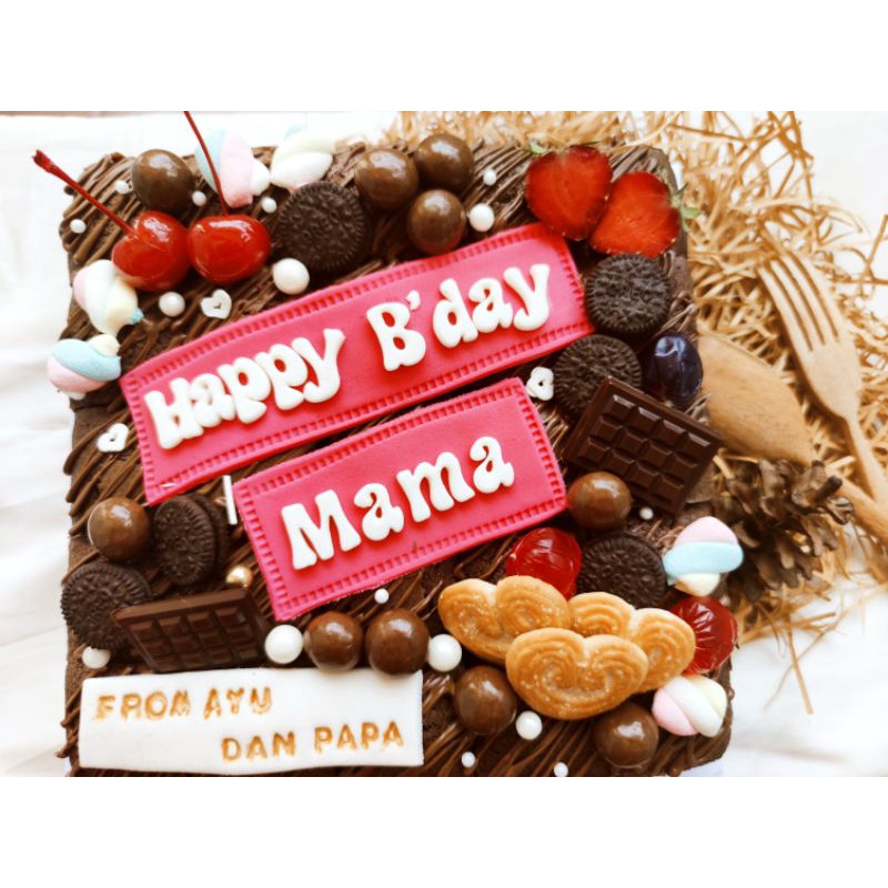 

BROWNIES CUSTOM, BROWNIES ULTAH, BROWNIES UCAPAN