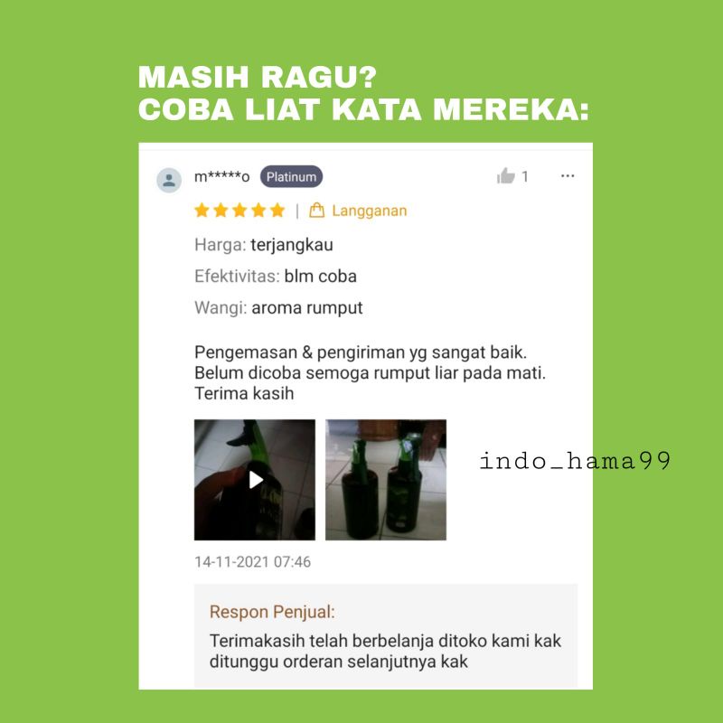 Pembasmi gulma/rumput liar/rumput ilalang sampai akar akarnya dijamin ampuh kemasan 500ml