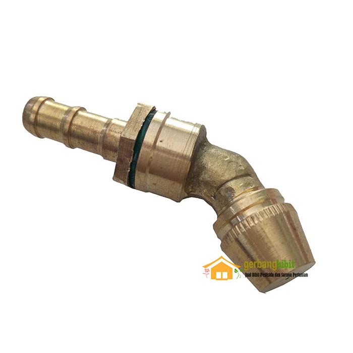 Brass nozzle 1 lubang bengkok nosel nozel kuningan cuci AC sablon